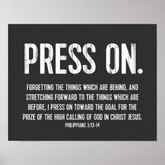 Póster Biblia cristiana Poster, filipinas 3:13-14