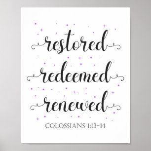 Póster Biblia cristiana versus colosanos 1:13-14