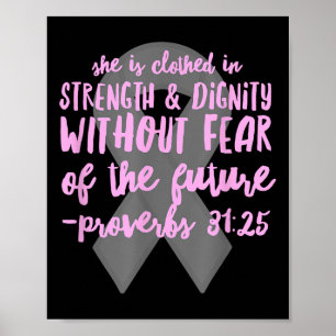 Póster Biblia de Cáncer Cristiano Verse _ Proverbios 31 S