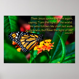 Póster Biblia de mariposa cita Inspiradores dichos