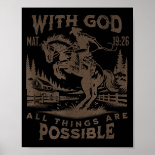 Póster Biblia del Vaquero Versículo de las Escrituras Occ