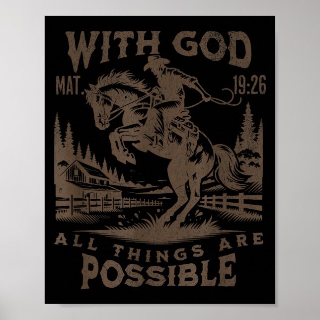 Póster Biblia del Vaquero Versículo de las Escrituras Occ (Frente)