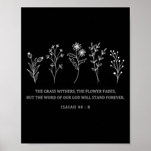 Póster Biblia Flor Verse Pascua La Palabra De Nuestro Dio