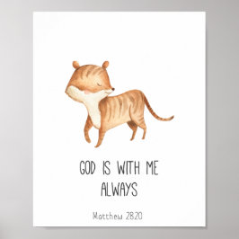 Póster Biblia infantil Verso Dios está conmigo siempre