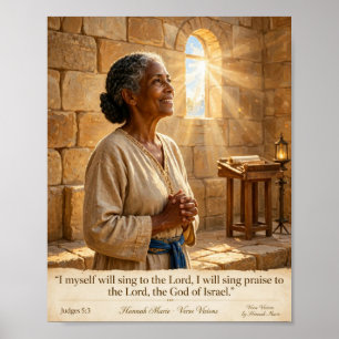 Póster Biblia KJV - Canción de Débora Jueces 5:3