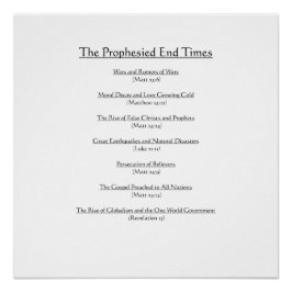 Póster BIBLIA: Los profetizados tiempos finales