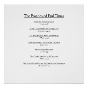 Póster BIBLIA: Los profetizados tiempos finales