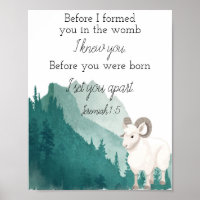 Biblia Verse Art Imprimir Jeremías 1:5