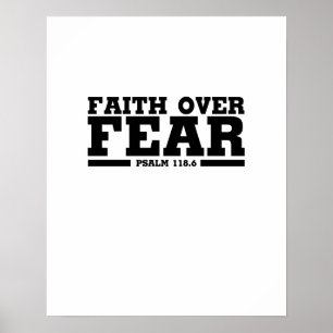 Póster Biblia Verse Cristiano Jesús Fe Por Temor Salmo