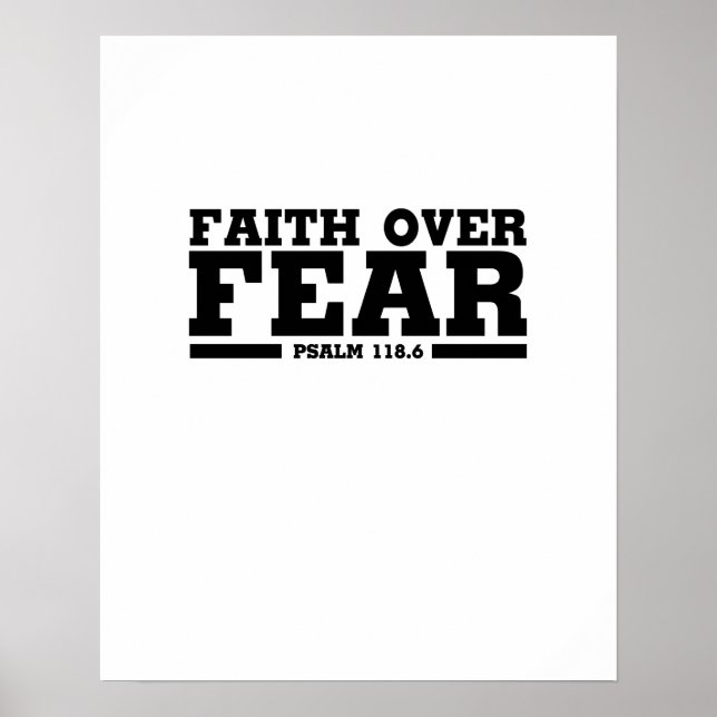 Póster Biblia Verse Cristiano Jesús Fe Por Temor Salmo (Frente)