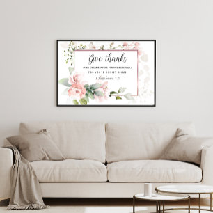 Póster Biblia Verse Wall Art, 1 Tesalónica 5:18