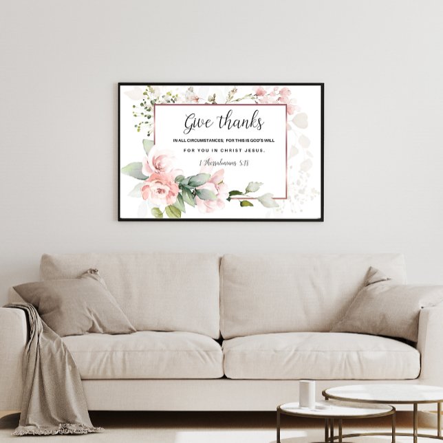 Póster Biblia Verse Wall Art, 1 Tesalónica 5:18 (Subido por el creador)