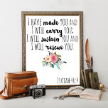 Póster Biblia Verse Wall Art, Isaías 46:4, te he hecho<br><div class="desc">Biblia Verse Wall Art,  Isaiah 46:4,  te he hecho poster de las Escrituras,  Impresión de las Escrituras,  Arte de las paredes de la tipografía,  Impresión de la Biblia Versa</div>