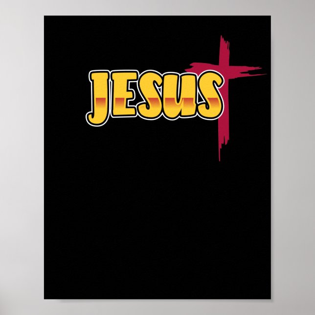 Póster Biblia Verso Jesús Dios (Frente)