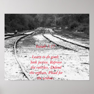 Póster Biblia versus justicia social