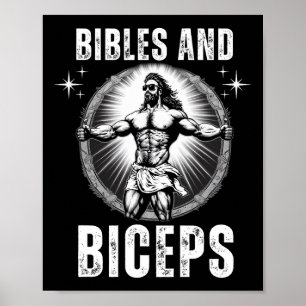 Póster Biblias Y Biceps Construcción De Cuerpos Jesús Gim