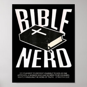 Póster Bíblico Nerdo Teología Cristiana Estudiante Espíri