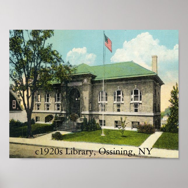 Póster Biblioteca c1920, Ossining, NY (Frente)