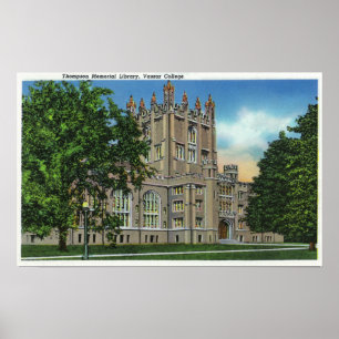 Póster Biblioteca conmemorativa de Thompson, universidad