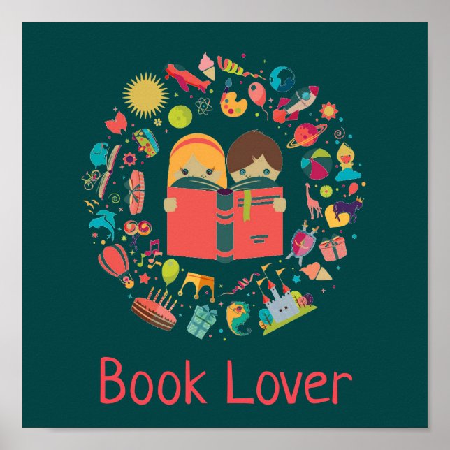 Póster biblioteca de clases de Book Lover (Frente)