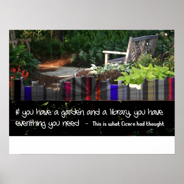 Póster Biblioteca de Jardín (Frente)