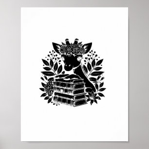 Póster Biblioteca de libros de gusano de libro de libros 