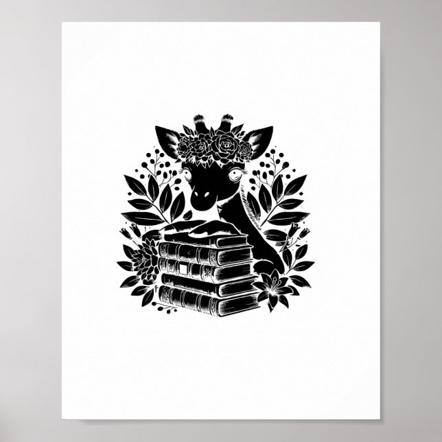Póster Biblioteca de libros de gusano de libro de libros  (Frente)