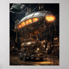 Póster Biblioteca de Steampunk de Victoria Modelo de Anti