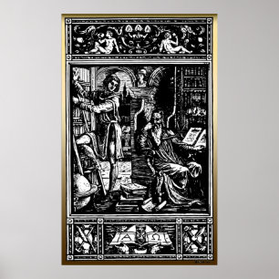 Póster Biblioteca de Vintage