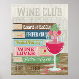Póster Biblioteca de Wine Wine Book