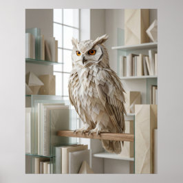 Póster Biblioteca del Búho de Origami