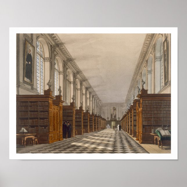 Póster Biblioteca del Colegio Interior de Trinity College (Frente)