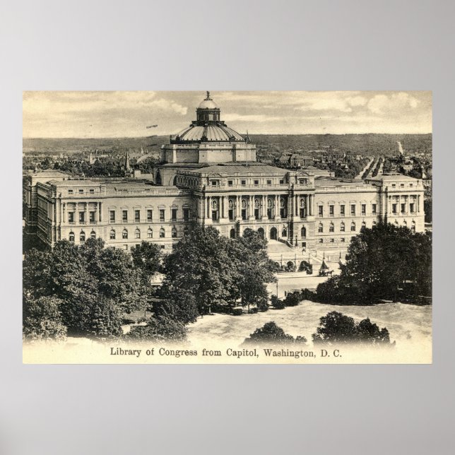 Póster Biblioteca del Congreso, Washington DC, 1912 Vinta (Frente)