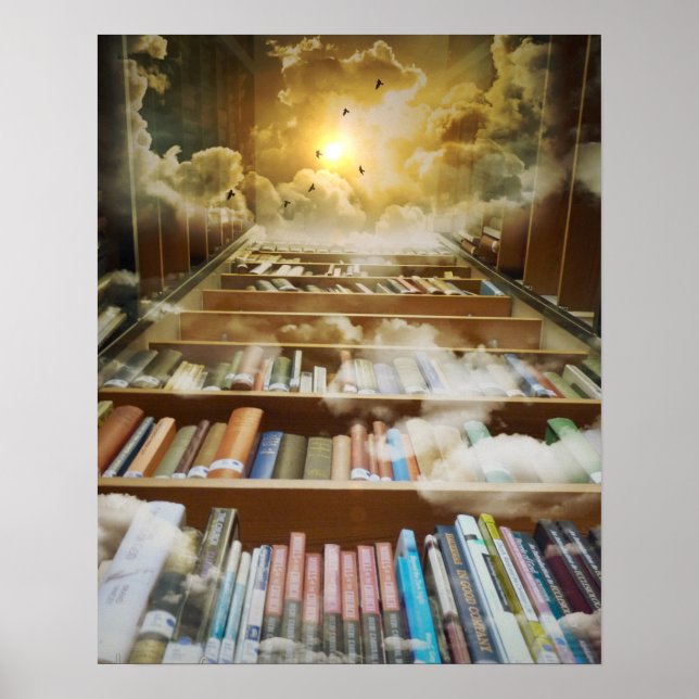 Póster Biblioteca del paraíso para los amantes de los lib (Frente)