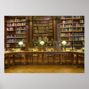 Póster Biblioteca Histórica Anticuada