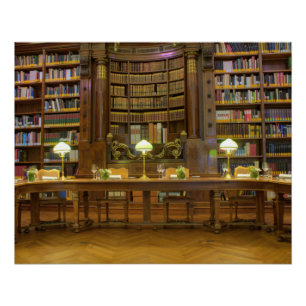 Póster Biblioteca Histórica Anticuada