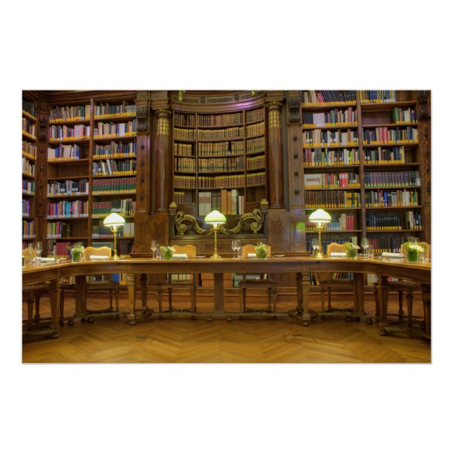 Póster Biblioteca Histórica Anticuada (Anverso)