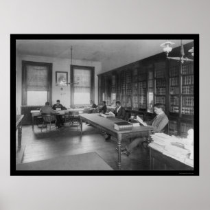 Póster Biblioteca jurídica en la universidad 1900 de