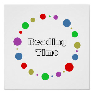 Póster Biblioteca personalizada, geométrica del color de 