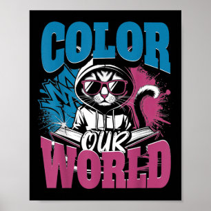 Póster Bibliotecario De 2025 Cute Color Our World Summer
