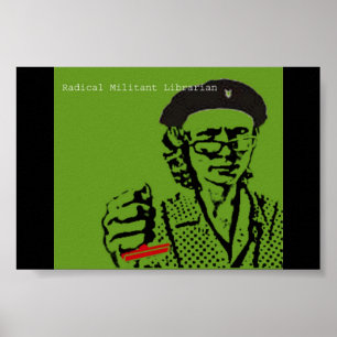 Póster Bibliotecario de la guerrilla