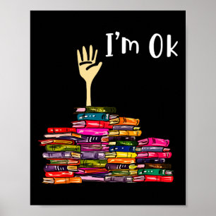 Póster Bibliotecario Lector Friki de la Lectura Estoy Bie