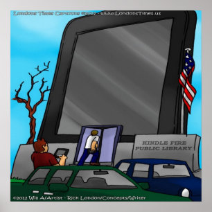 Póster Bibliotecas Del Poster Funny De Nueva Generación