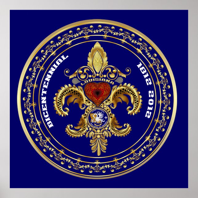 Póster Bicentenario de Luisiana (Frente)