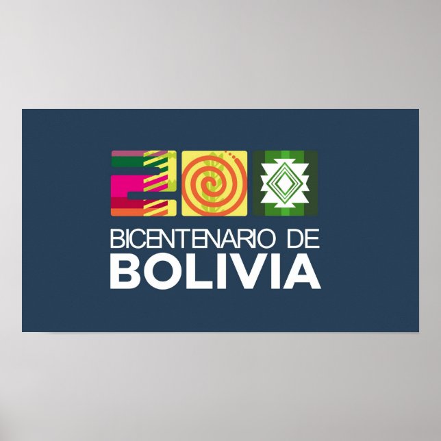 Póster bicentenario poster de Bolivia (Frente)
