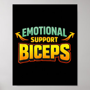 Póster Bíceps de apoyo emocional Humor divertido de herma