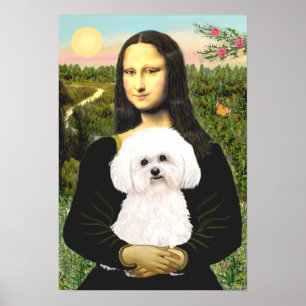 Póster Bichon Frise 2R - Mona Lisa