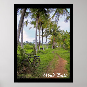Póster Bici Bali de Ubud del poster (18" x 24")