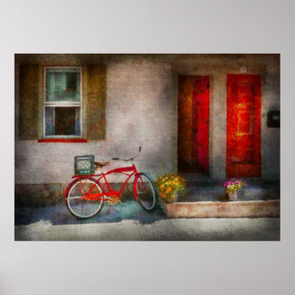 Póster Bici - Bienvenido, puertas abiertas