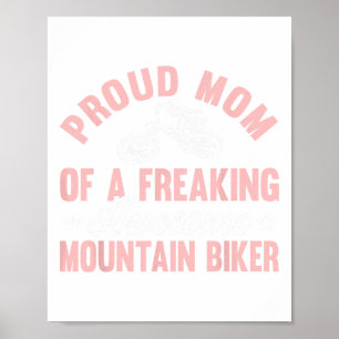 Póster Bici de ciclista de montaña MTB en bicicleta cicli